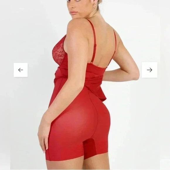 POPILUSH Shapewear Dress Lace Slip Split Maxi - NWT - Picture 3 of 10